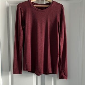 Burgundy and/or Gray Lululemon Long Sleeve Top